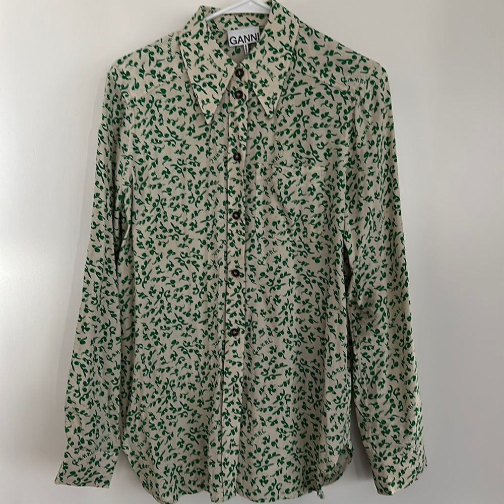 Ganni floral blouse